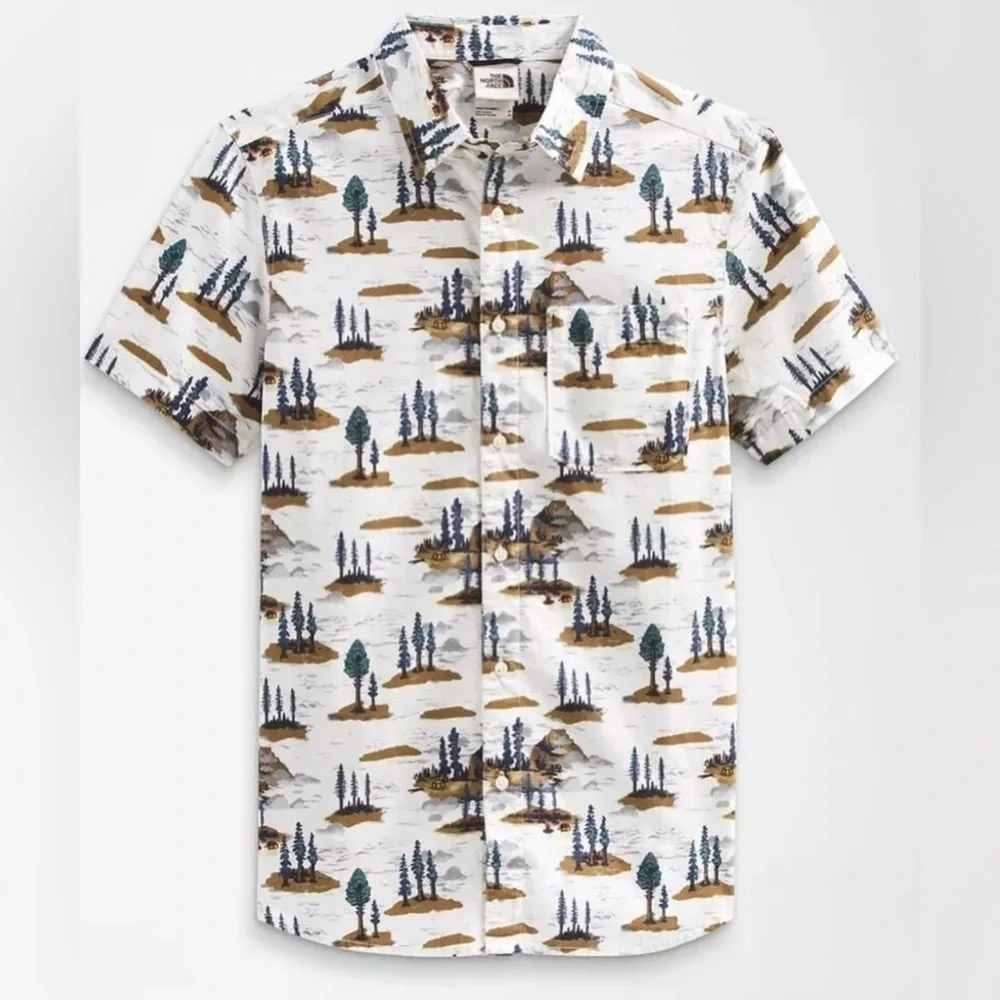 The North Face Baytrail Camping Outdoors Button Down Short Sleeve size L @8